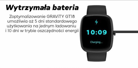 Smartwatch Męski GRAVITY GT18-6 Srebrny z dwoma paskami