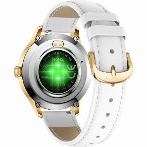 Smartwatch Gravity GT25-2 PRO Biało-Złoty 2 paski