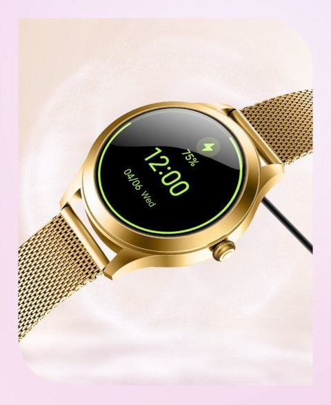 Smartwatch Gravity GT25-2 PRO Biało-Złoty 2 paski