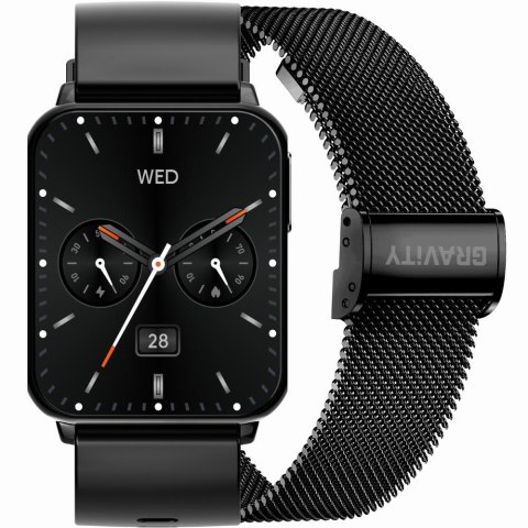 Smartwatch Gravity GT17-7 - Czarny, AMOLED, 2 Paski