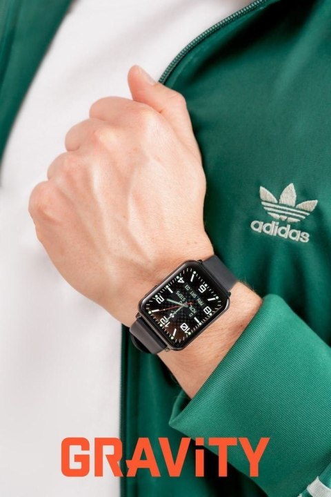 Smartwatch Gravity GT17-7 - Czarny, AMOLED, 2 Paski