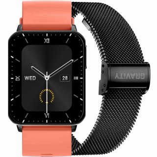 Smartwatch Gravity GT17-10 Czerwono-Czarny 2 Paski