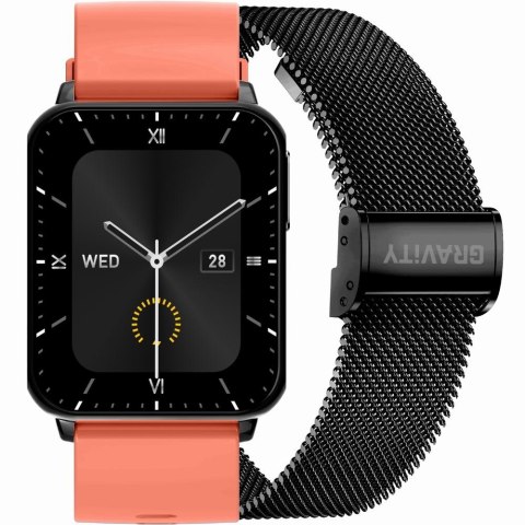 Smartwatch Gravity GT17-10 Czerwono-Czarny 2 Paski