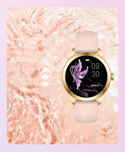 Smartwatch Gravity GT25-1 PRO Różowe Złoto + 2 Paski