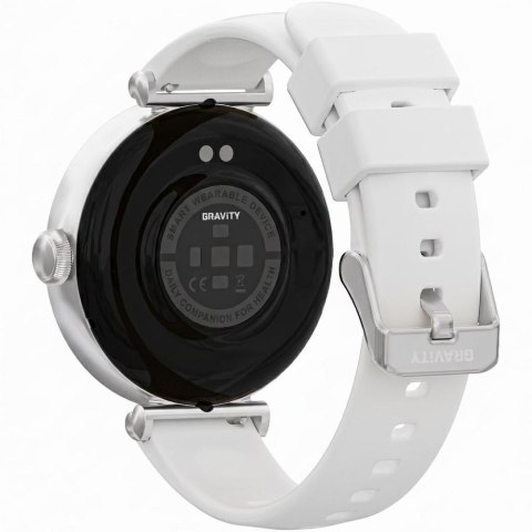 Smartwatch Gravity GT26-8 Srebrno-Biały - 2 Paski w Zestawie