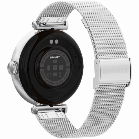 Smartwatch Gravity GT26-8 Srebrno-Biały - 2 Paski w Zestawie