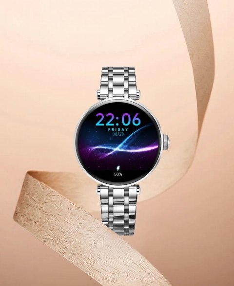 Smartwatch Gravity GT26-9 Srebrno-Czarny - 2 Paski w Zestawie