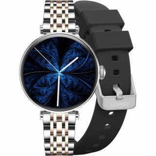 Smartwatch Gravity GT26-5 Srebrny z 2 Paskami (Silikon i Stal)