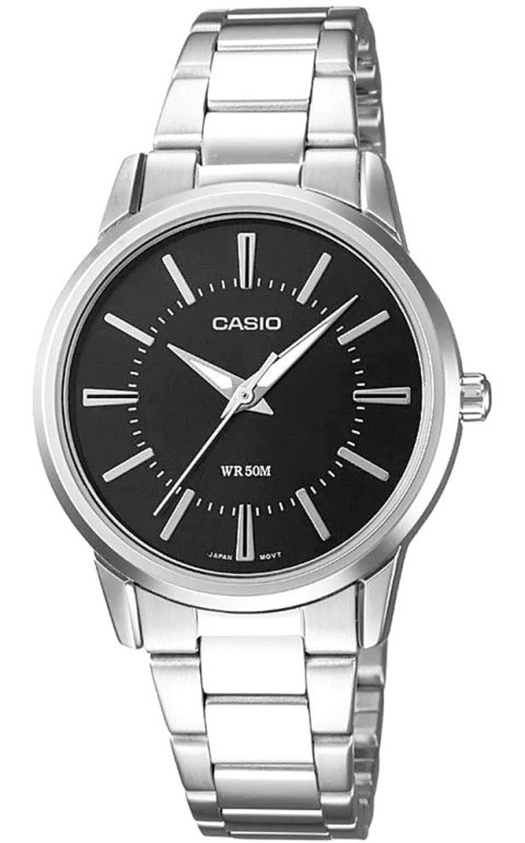 Damski Zegarek CASIO LTP-1303D-1AVDF Srebrny Klasyczny