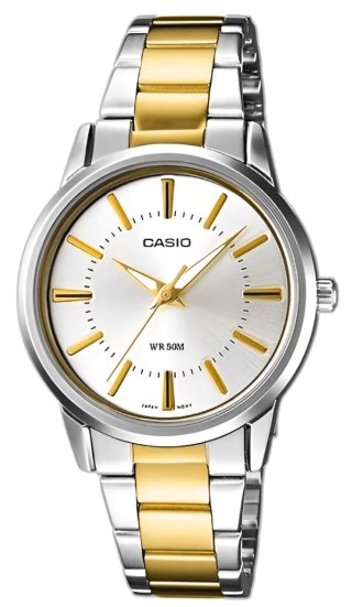 Damski Zegarek CASIO LTP-1303SG-7AVDF Srebrno-Złoty