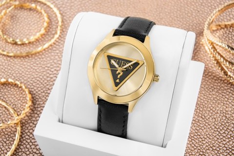 Zegarek damski Guess Tri Plaque GW0744L2 - złoty klasyk