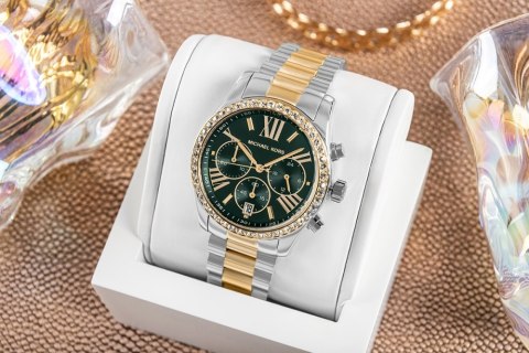 Zegarek Damski Michael Kors Lexington MK7303 - Zielona Tarcza