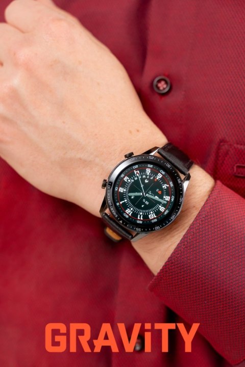 Smartwatch Gravity GT10-3 Czarny z 2 paskami