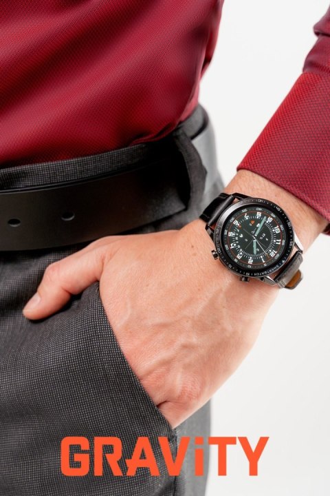 Smartwatch Gravity GT10-5 Czarny z niebieskim paskiem