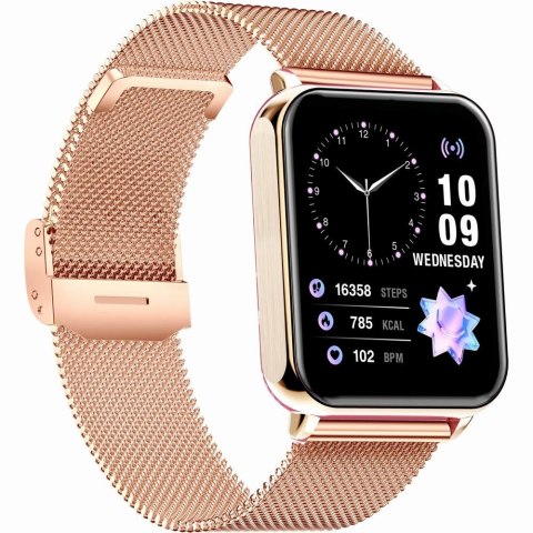 Smartwatch Gravity GT17-6 Różowe Złoto z 2 Paskami