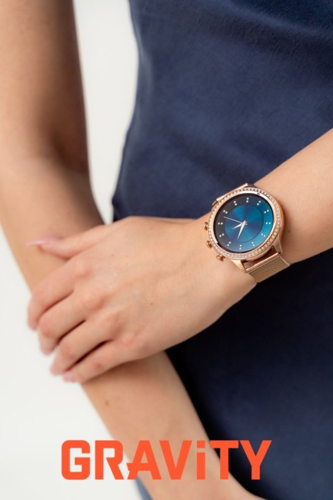 Smartwatch Gravity GT5-5 Różowe Złoto Pasek + Bransoleta