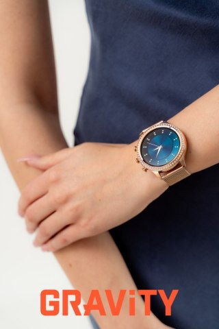 Smartwatch Gravity GT5-6 Różowe Złoto Pasek + Bransoleta
