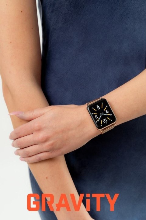 Smartwatch Gravity GT17-1 Różowe Złoto + 2 Paski