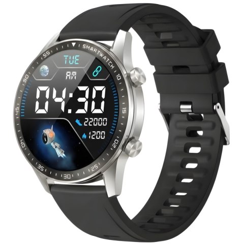 Smartwatch Gravity GT10-8 Srebrny z 2 Paskami (Silikon i Skóra)