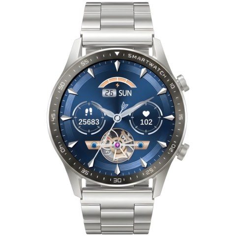 Smartwatch Gravity GT10-6 Srebrny z Bransoletą i Paskiem