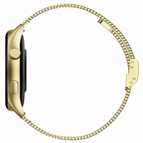 Smartwatch Gravity GT11-2 Złoty z Bransoletą i Białym Paskiem