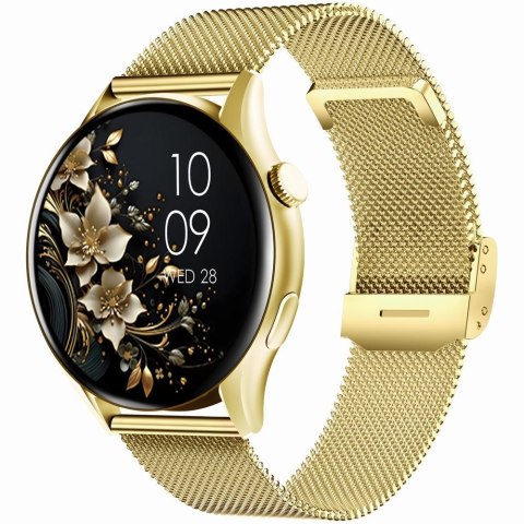 Smartwatch Gravity GT11-3 Złoty z Paskiem i Bransoletą