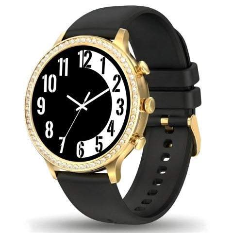 Smartwatch Gravity GT5-1 Złoty - Złota Bransoleta i Czarny Pasek