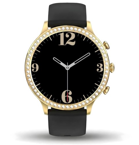 Smartwatch Gravity GT5-1 Złoty - Złota Bransoleta i Czarny Pasek