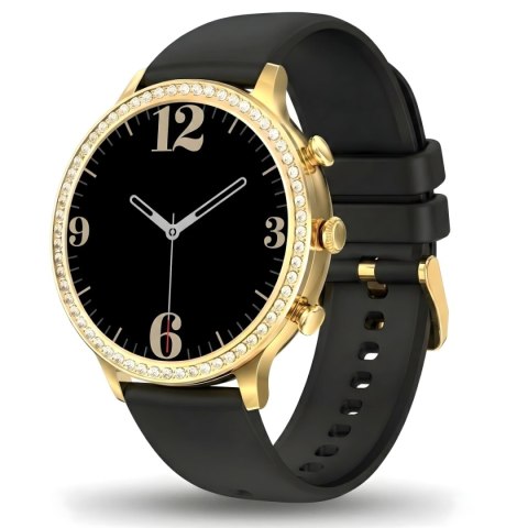 Smartwatch Gravity GT5-1 Złoty - Złota Bransoleta i Czarny Pasek