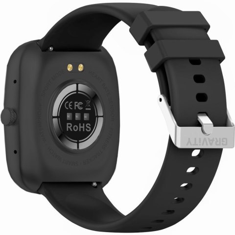 Smartwatch Gravity GT18-10 - Czarny, Asystent Głosowy, 2 Paski