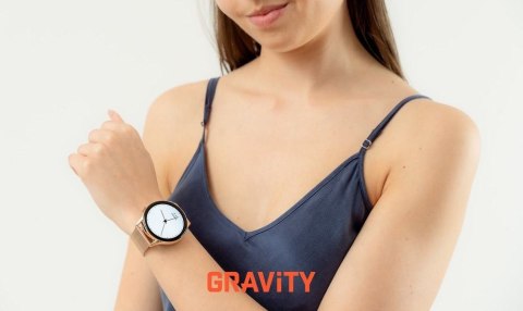 Smartwatch Gravity GT11-5 Różowe Złoto Pasek + Bransoleta