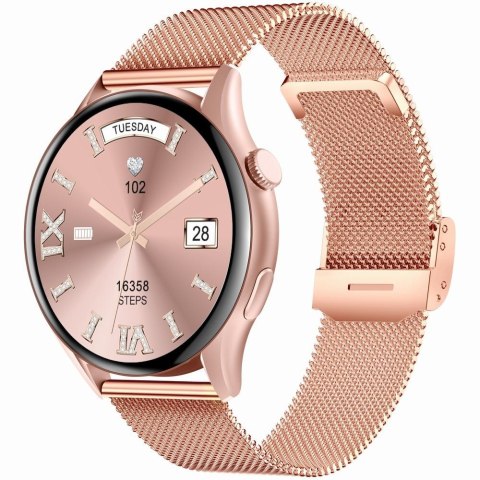 Smartwatch Gravity GT11-8 Różowe Złoto Pasek + Bransoleta