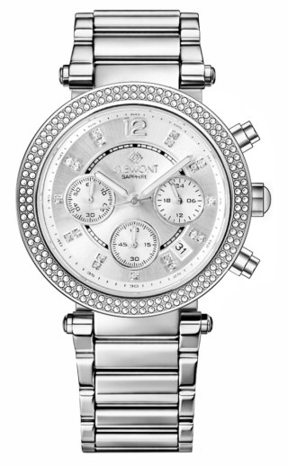 Zegarek Damski Giewont Sapphire Srebrny GW3380-B1 Chronograf