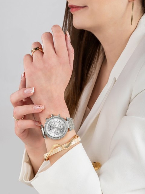 Zegarek Damski Giewont Sapphire Srebrny GW3380-B1 Chronograf