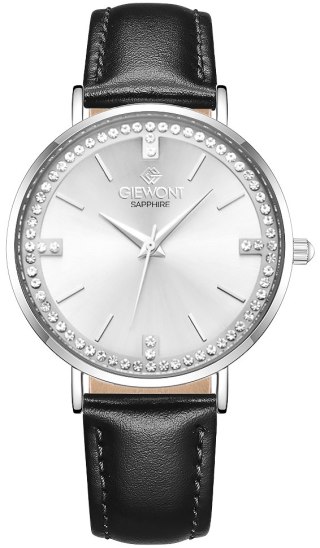 Zegarek Damski Giewont Sapphire Skóra Czarny GW5390-A1