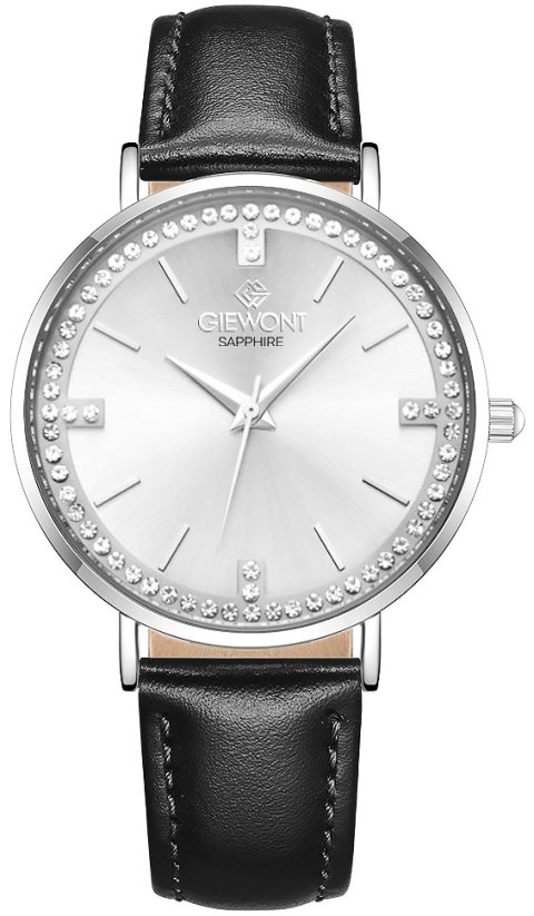 Zegarek Damski Giewont Sapphire Skóra Czarny GW5390-A1