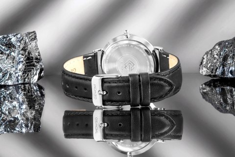 Zegarek Damski Giewont Sapphire Skóra Czarny GW5390-A1