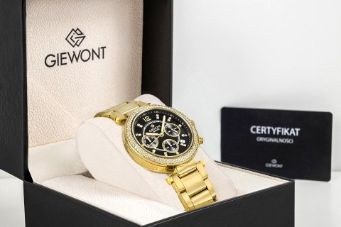 Zegarek Damski Giewont Sapphire Złoty z Chronografem GW3380-B3
