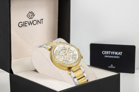 Zegarek Damski Giewont Sapphire Chronograf Złoto-Srebrny
