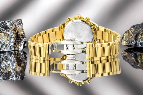 Zegarek Damski Giewont Sapphire Chronograf Złoty Klasyk