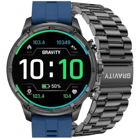 Smartwatch Gravity GT41-2 - Niebieski Pasek i Bransoleta