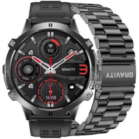 Smartwatch Gravity GT42-1 AMOLED - Chat AI, Kompas i Bransoleta
