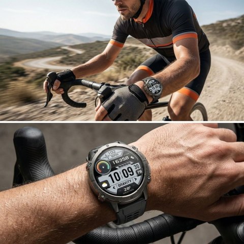 Smartwatch Gravity GT42-1 AMOLED - Chat AI, Kompas i Bransoleta