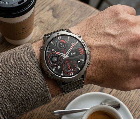 Smartwatch Gravity GT42-1 AMOLED - Chat AI, Kompas i Bransoleta