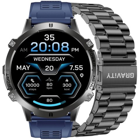 Smartwatch Gravity GT42-2 AMOLED - Chat AI i Niebieski Pasek