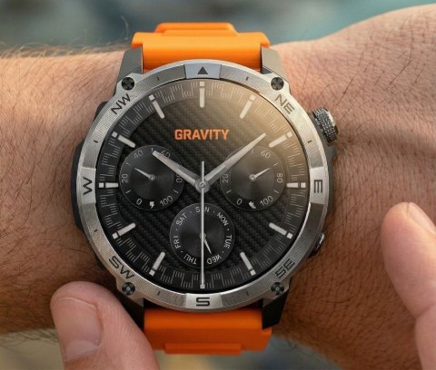 Smartwatch Gravity GT46-4 Czarny z paskiem i bransoletą
