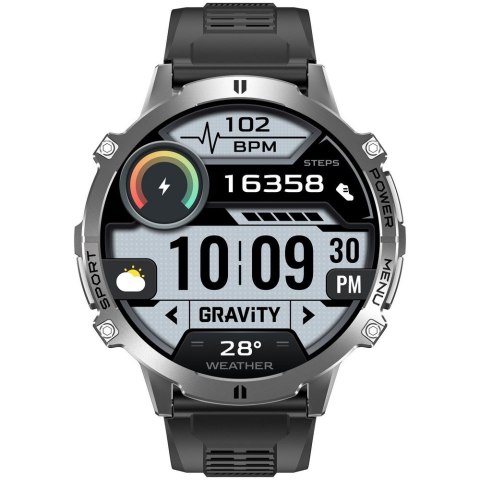 Smartwatch Gravity GT42-3 Grafitowy z Bransoletą