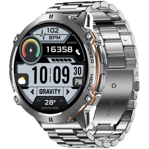 Smartwatch Gravity GT42-3 Grafitowy z Bransoletą