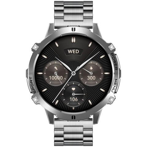 Smartwatch Gravity GT42-4 Grafitowy + Pomarańczowy Pasek