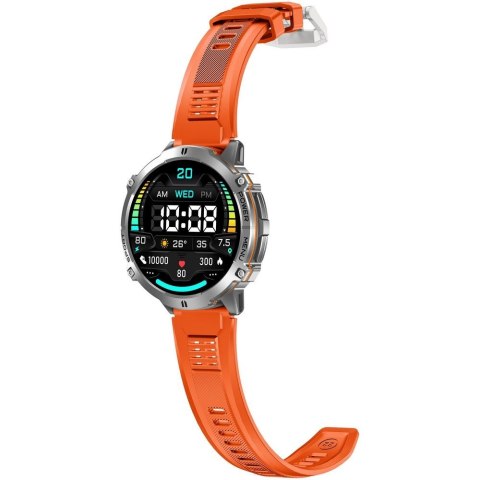 Smartwatch Gravity GT42-4 Grafitowy + Pomarańczowy Pasek